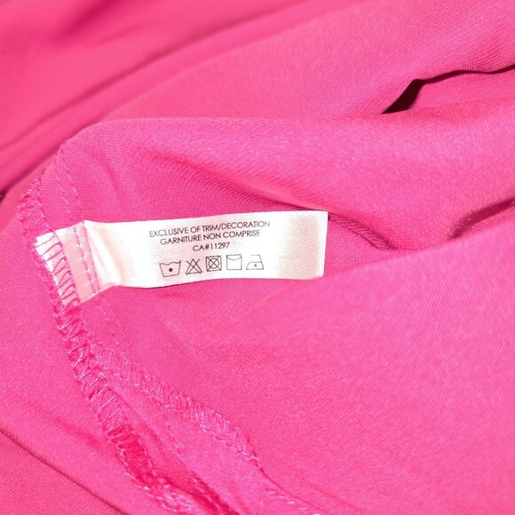 La Vie en Rose Fuchsia Pink Satin Slip Long Nightgown XL - Picture 6 of 8